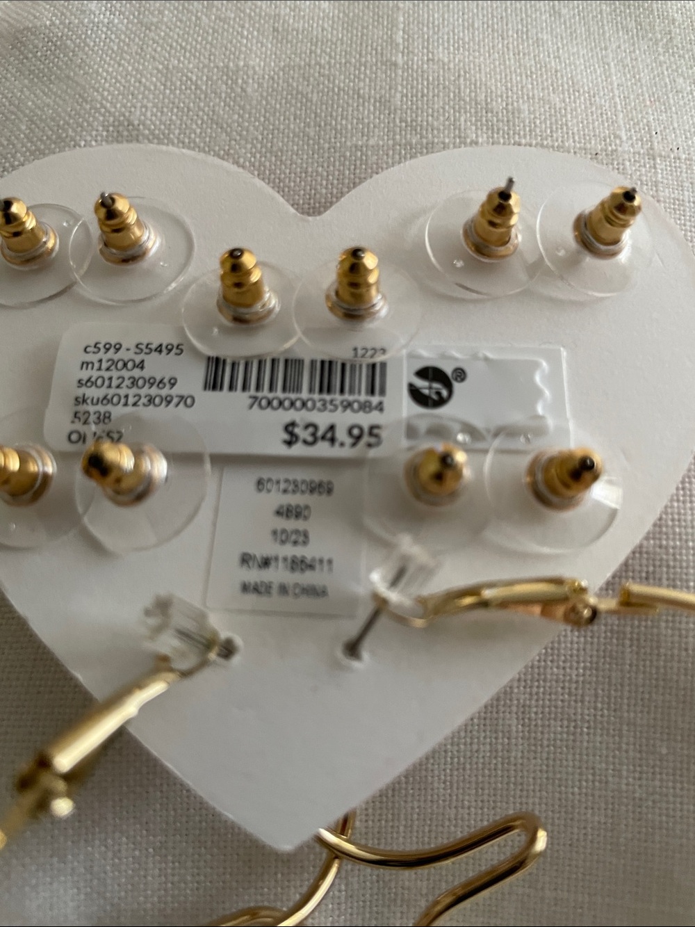 Lane Bryant Gold and Red Heart Earring
Set NWT - Picture 5 of 6